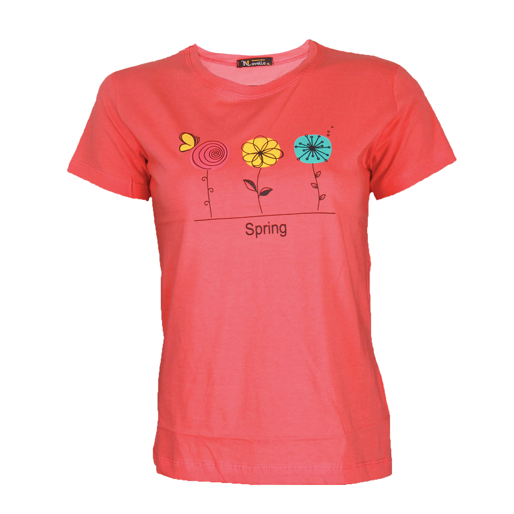 تیشرت سوپر پنبه novella چاپی spring